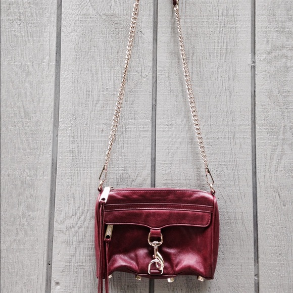REBECCA MINKOFF Burgandy Mini MAC - Picture 1 of 6